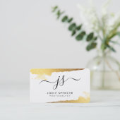 Carte De Visite CHIC LOGO luxe joli original or rose (Debout devant)