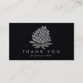 Carte De Visite Chic Lotus Flowers Luxe Soft Gris Ordre Merci (Devant)