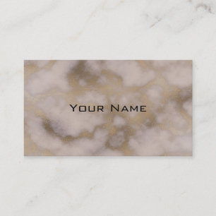 Carte De Visite Chic Luxe Gris & Or Motif Marbre Fond