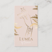 Carte De Visite Chic Luxury Blush Pink Gold Tattoo Studio Artist (Devant)