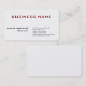 Carte de visite Chic Manager unique (Devant / Derrière)