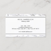 Carte De Visite Chic Marble Makeup Artist (Dos)