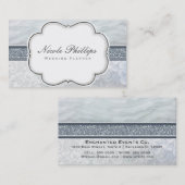 Carte de visite Chic Mariage Heavenly Ruffles & La (Devant / Derrière)