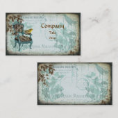 Carte de visite chic minable bleu (Devant / Derrière)