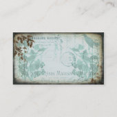 Carte de visite chic minable bleu (Dos)