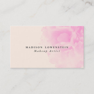 Carte De Visite Chic minable de fleur rose de pivoine d'aquarelle