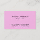 Carte De Visite Chic minable de fleur rose de pivoine d'aquarelle (Dos)