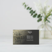 Carte De Visite Chic minable grunge embouti de vieux panneau de (Debout devant)