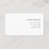 Carte De Visite Chic Minimal Floral Blanc Noir (Dos)