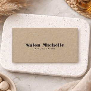 Carte De Visite Chic minimaliste Kraft Boutique Salon