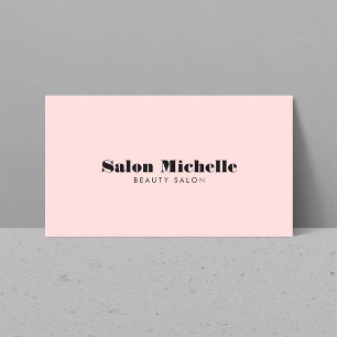 Carte De Visite Chic minimaliste Pastel Pink Boutique Salon