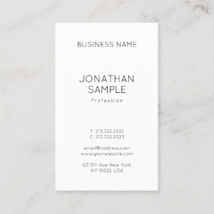Carte De Visite Chic minimaliste Professionnel Moderne Plaine vert