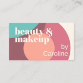 Carte De Visite Chic Mint Green Mauve Taupe Blush Pink Art Motif (Devant)