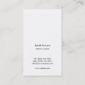 Carte De Visite Chic Mode Modèle Concession Boutique (Dos)