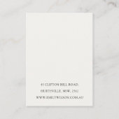 Carte De Visite Chic Modern Minimal Christmas Tree Heart Necklace (Dos)