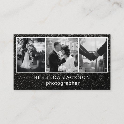 Carte De Visite Chic Modern Script Typography Simple Photographer  (Devant)