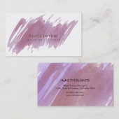 Carte De Visite Chic moderne abstrait élégant d'éclaboussure (Devant / Derrière)