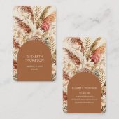 Carte De Visite Chic moderne Bohème Bohème Floral Boho (Devant / Derrière)