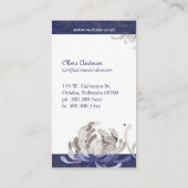 Carte De Visite Chic moderne Chrysanthème (Dos)