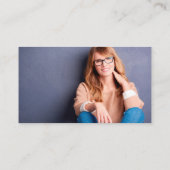 Carte De Visite Chic moderne Code QR professionnel médias sociaux (Dos)