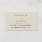 Carte De Visite Chic moderne de Succulents verts (Dos)