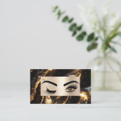 Carte De Visite Chic moderne Gold Maquillage Yeux Beauté Salon Las (Debout devant)