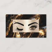 Carte De Visite Chic moderne Gold Maquillage Yeux Beauté Salon Las (Devant)