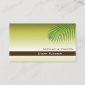 Carte De Visite Chic moderne Gradient Jaune avec feuille de palme (Devant)