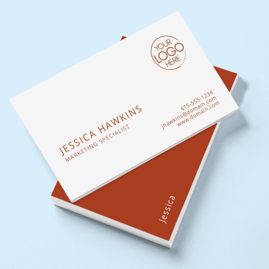 Carte De Visite Chic moderne Logo Terracotta Professional