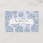 Carte De Visite Chic moderne Monstera Feuille Motif Tropical (Devant)