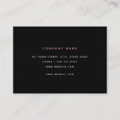 Carte De Visite Chic Moderne Rose & Blanc Professionnel (Dos)