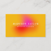 Carte De Visite Chic moderne rose orange jaune dégradé (Devant)