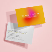 Carte De Visite Chic moderne rose orange jaune dégradé