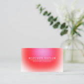 Carte De Visite Chic moderne rose rayonnant (Debout devant)