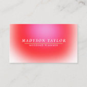 Carte De Visite Chic moderne rose rayonnant (Devant)