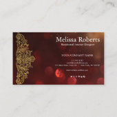 Carte De Visite Chic moderne Rustic Home Décorateur de Design d'in (Dos)