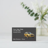 Carte De Visite Chic Moderne Simple Chauffeur de Taxi Uber (Debout devant)