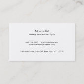 Carte De Visite Chic moderne Turquoise FAUX Gold Foil Beauty Salon (Dos)