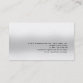 Carte De Visite Chic moderne Unique Gris tendance personnel (Dos)