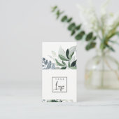 Carte De Visite Chic moderne vert feuillu Tropical Foliage Fern Lo (Debout devant)