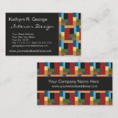 Carte De Visite Chic moderniste de rétros blocs élégants (Devant / Derrière)