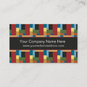 Carte De Visite Chic moderniste de rétros blocs élégants (Dos)