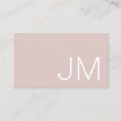 Carte De Visite Chic Monogram Initials Professional Pink QR (Devant)