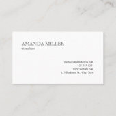 Carte De Visite Chic Monogram sur Faux Marble Photo Abstraite (Dos)
