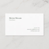 Carte De Visite Chic Monogram vert et blanc Plaid Motif (Dos)