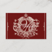 Carte De Visite Chic Monogramme Bourgogne Boutique Vintage (Devant)