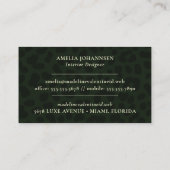 Carte De Visite Chic Monogramme et léopards (Dos)