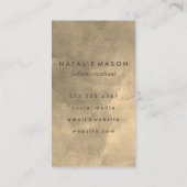 Carte De Visite Chic Monogramme Sepia Aquarelle (Dos)