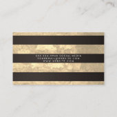 Carte De Visite Chic Motif Grunge Jaune (Dos)