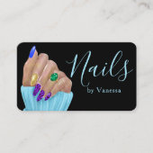 Carte De Visite Chic Nail Technician Beauty Salon Branding (Devant)